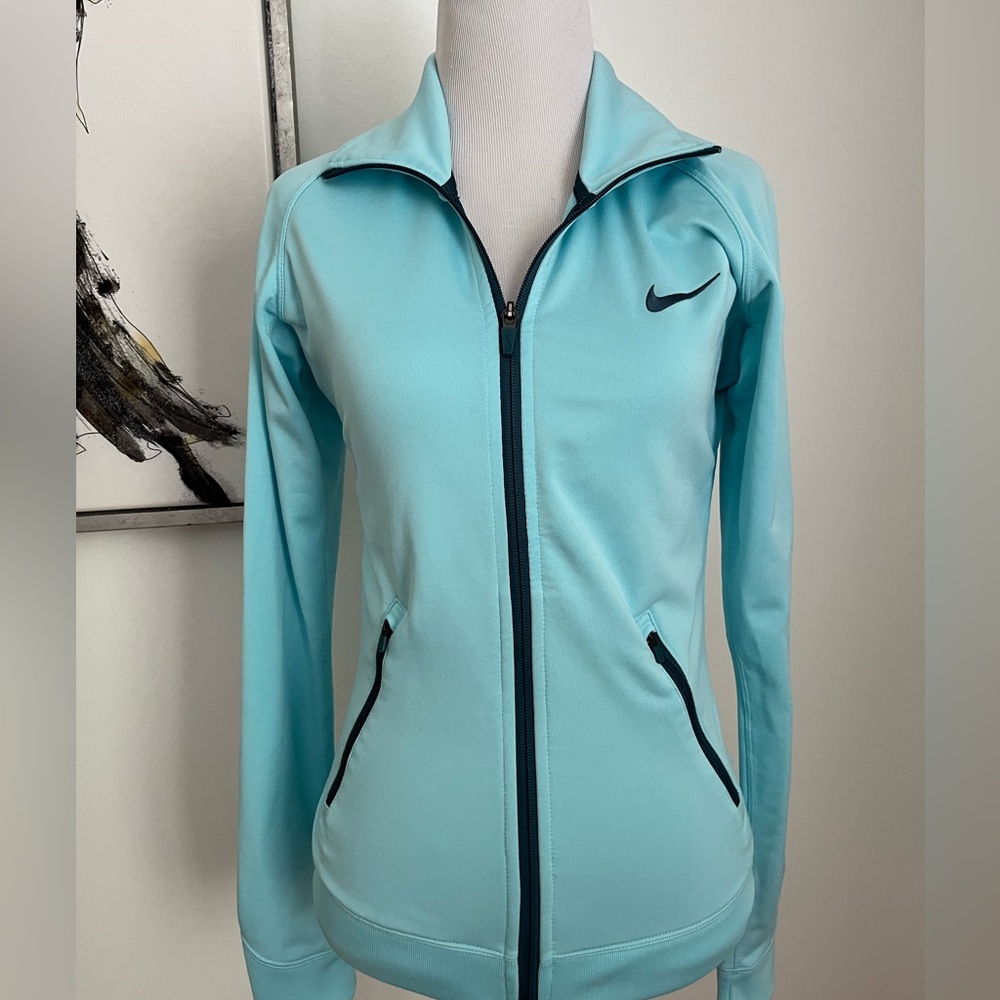 Nike Dri-Fit Women's Blue Zip Front Jacket Size Small
